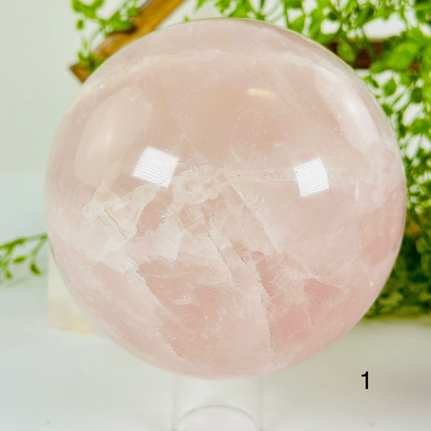 Rose Quartz Crystal Sphere - You Choose variant 1 labeled