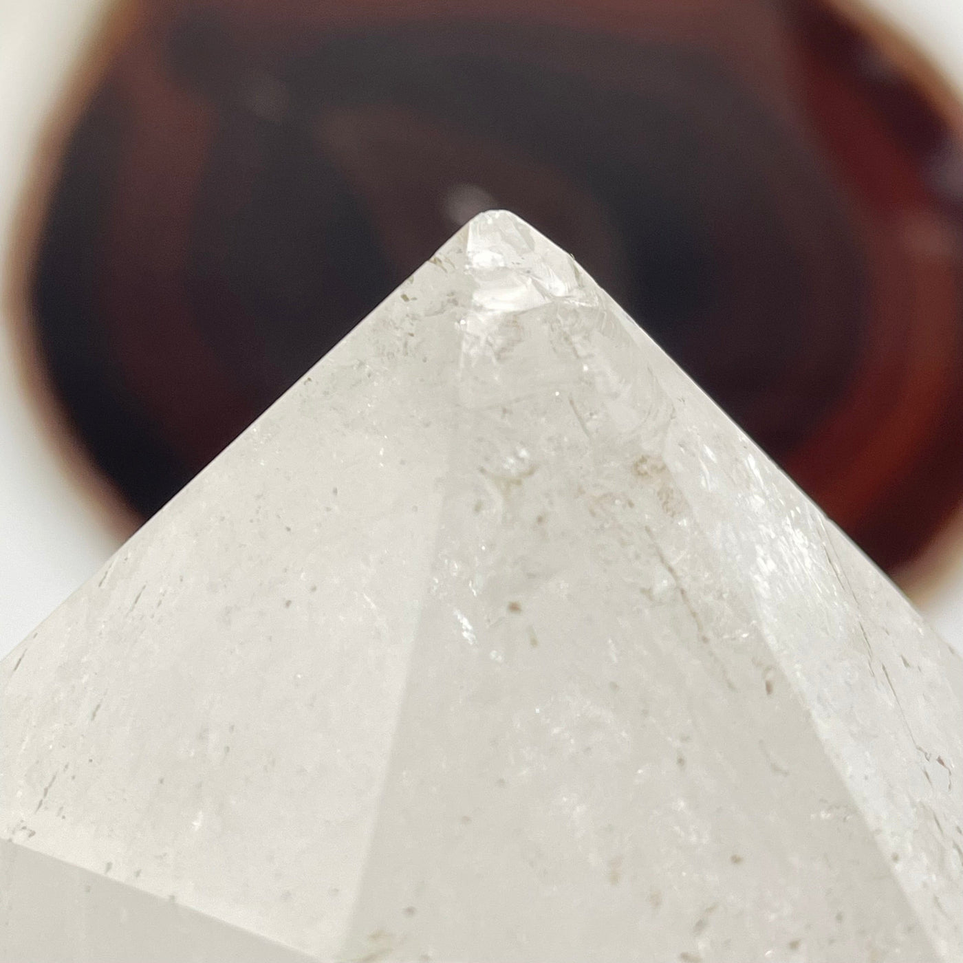 Crystal Quartz Crystal Obelisk - As Is - One-of-a-Kind closeup for detail of chip