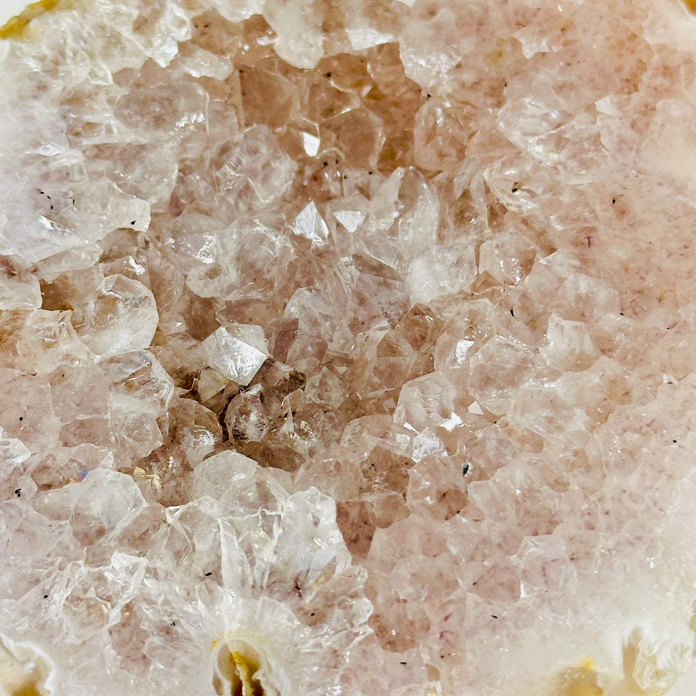  Agate Natural Geode Druzy Crystal Box with Lid - One-of-a-Kind closeup for detail