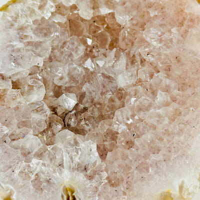  Agate Natural Geode Druzy Crystal Box with Lid - One-of-a-Kind closeup for detail