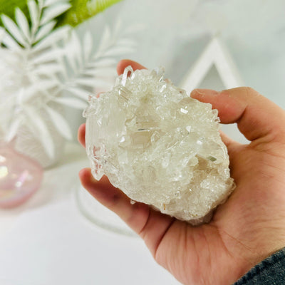 Crystal Quartz Cluster - Freeform - OOAK - in hand for size reference
