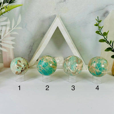 Amazonite Sphere - Crystal Ball - You Choose all 4 variants labeled