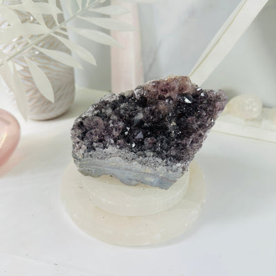 Amethyst Crystal Cluster - raw amethyst front view