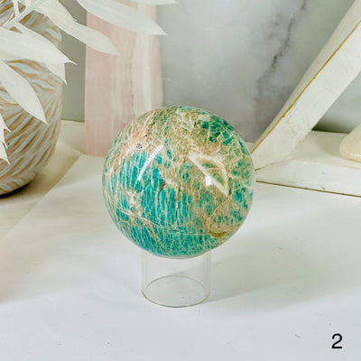 Amazonite Sphere - Crystal Ball - You Choose variant 2 labeled