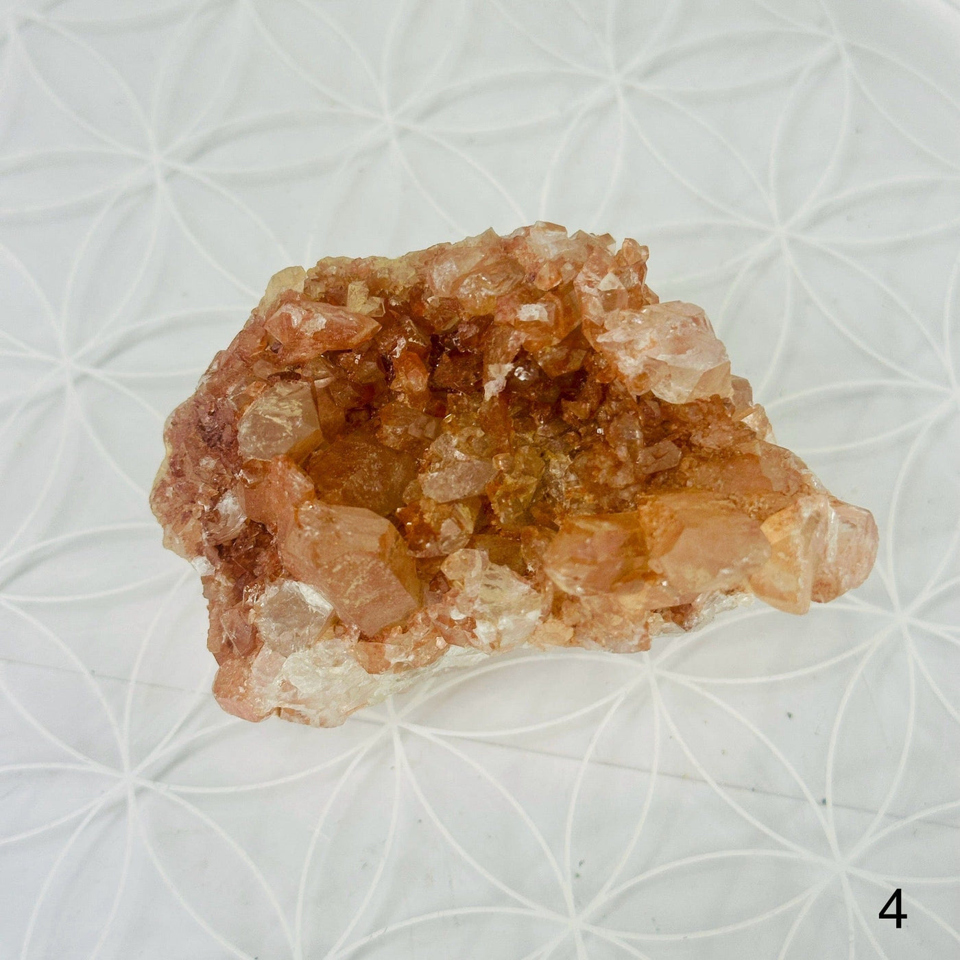 Tangerine Quartz Cluster - Crystal Cluster - YOU CHOOSE variant 4 labeled