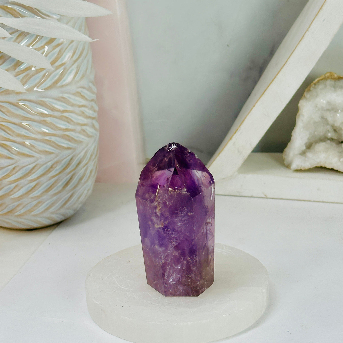 Amethyst Polished Point - Crystal Point - OOAK back view