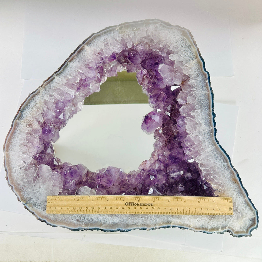 Amethyst Mirror - Large Crystal Mirror – Rock Paradise