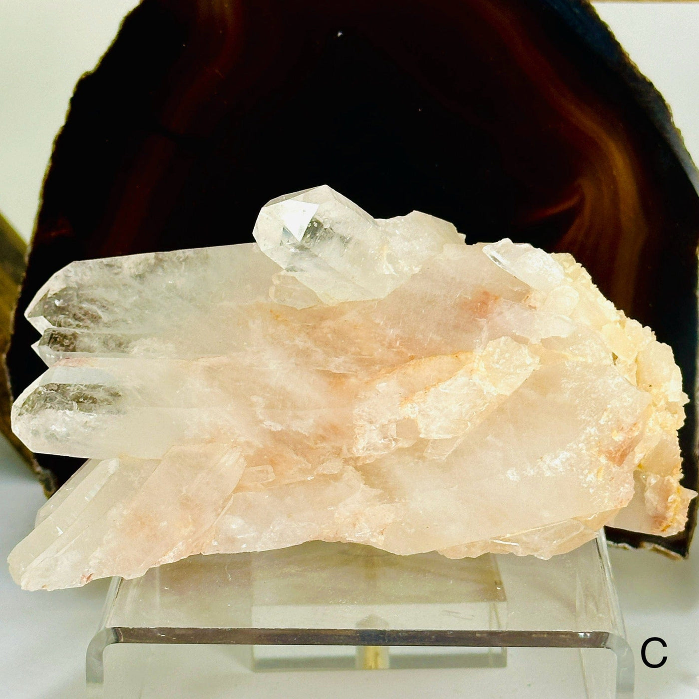 Lemurian Tangerine Quartz Crystal Cluster - You Choose cluster C labeled