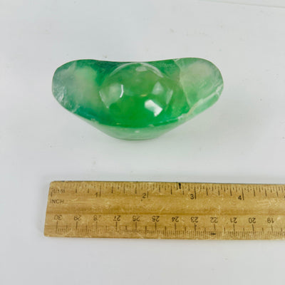 Fluorite Yuanbao Crystal - Money Stone - AS IS next to ruler for size reference