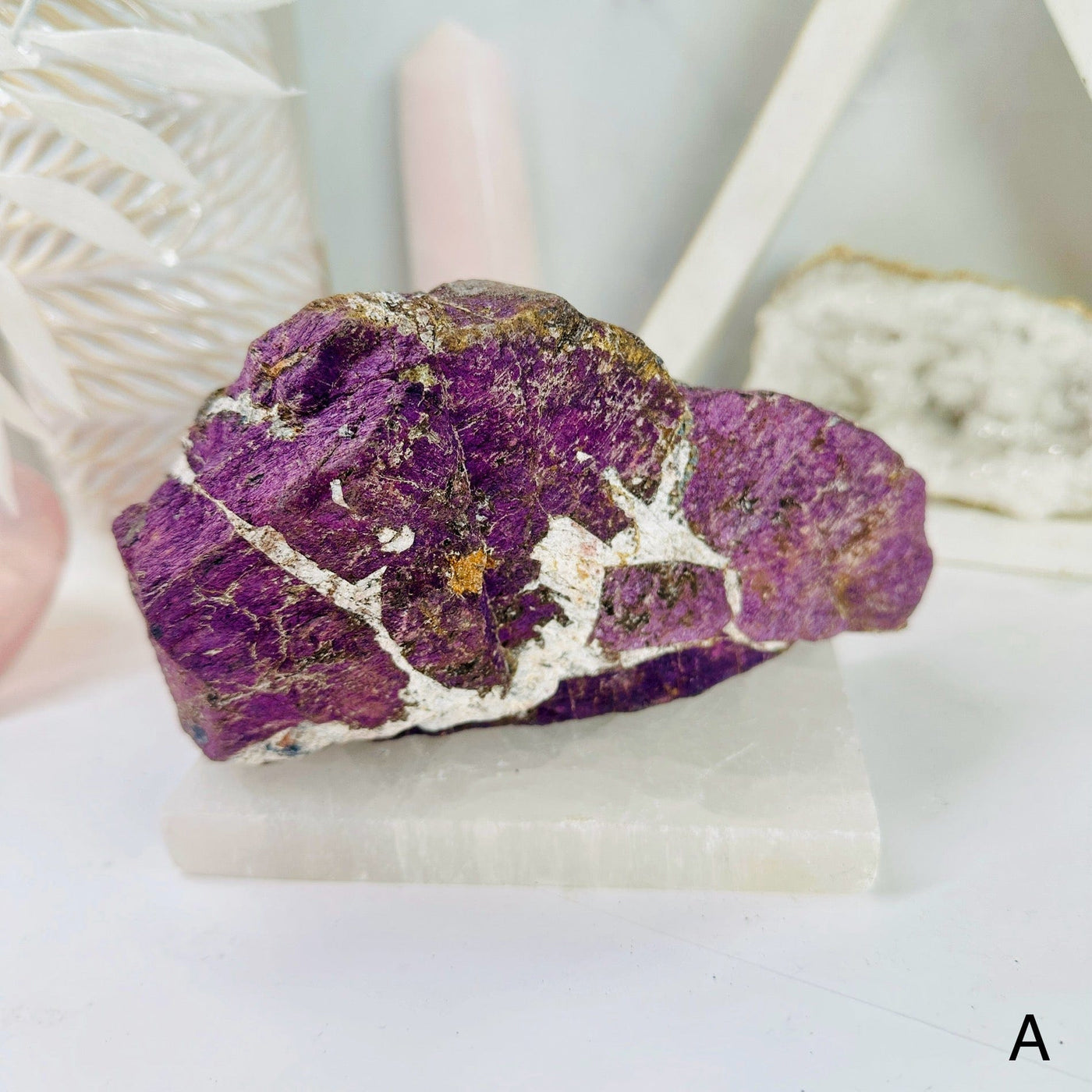 Purpurite Crystal - Rough Stone - YOU CHOOSE variant A labeled