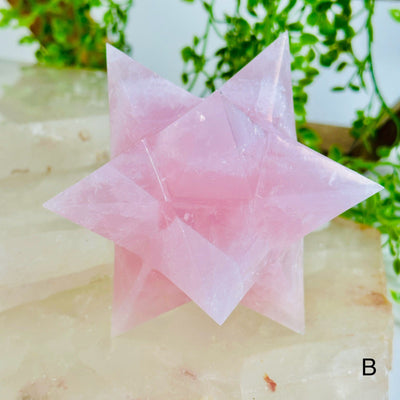 Rose Quartz Merkaba - You Choose variant B labeled