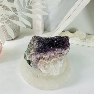 Amethyst Crystal Cluster - natural amethyst side view