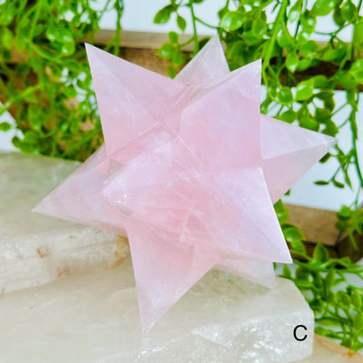 Rose Quartz Merkaba - You Choose variant C labeled