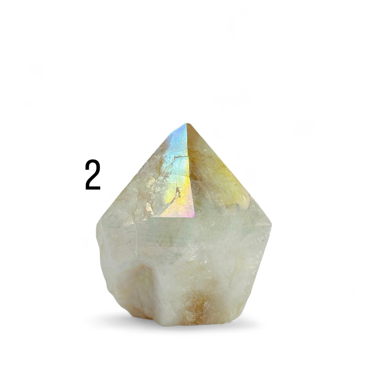 Angel Aura Citrine Crystal Point variant two.