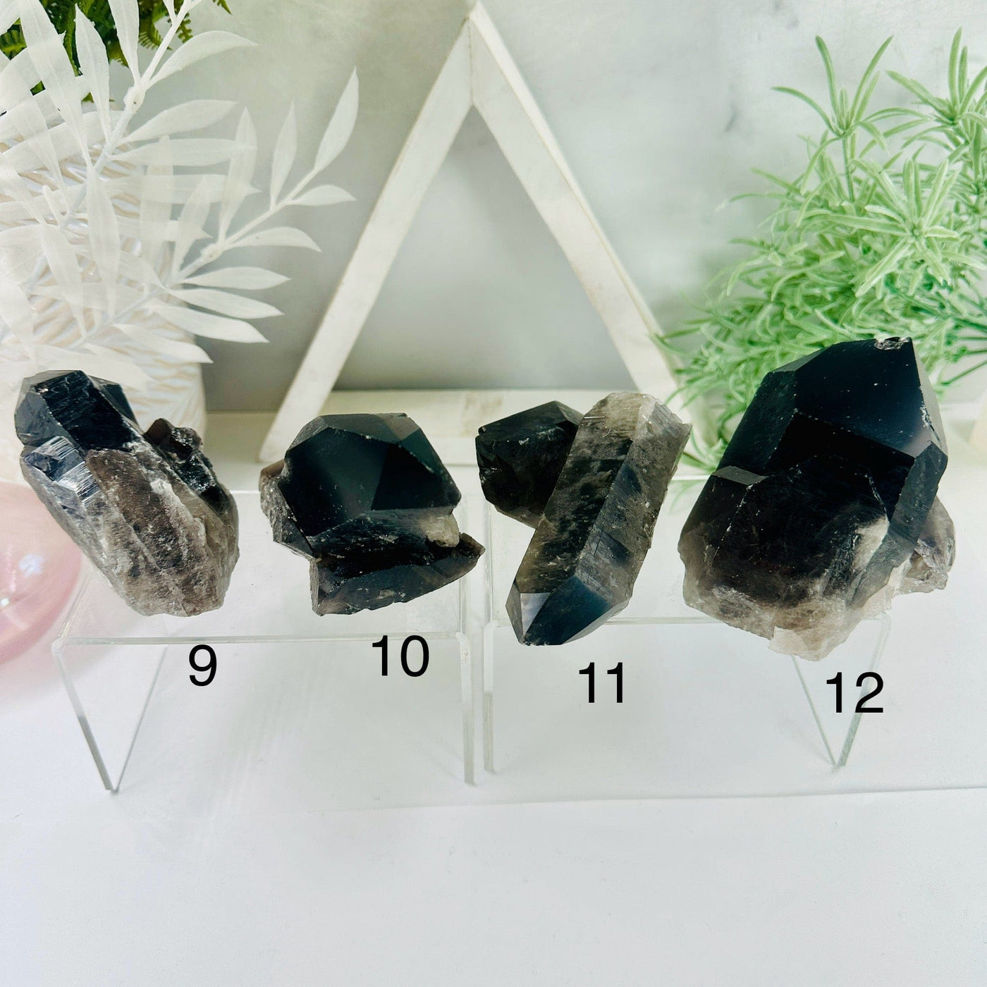 Smoky Quartz Cluster - Natural Raw Crystals - YOU CHOOSE variants 9 10 11 12 labeled