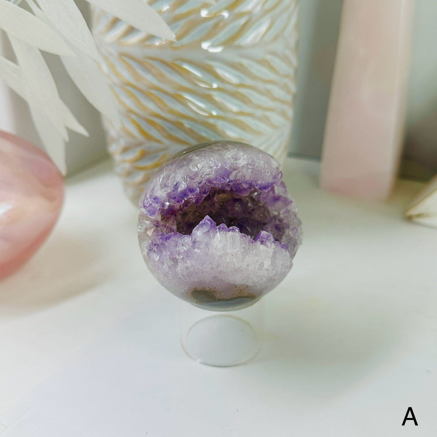 Amethyst Sphere - Crystal Ball - YOU CHOOSE variant A labeled