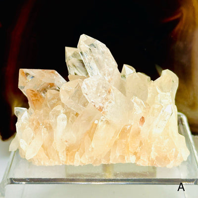 Lemurian Tangerine Quartz Crystal Cluster - You Choose cluster A labeled