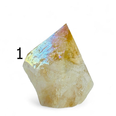 Angel Aura Citrine Crystal Point variant one.