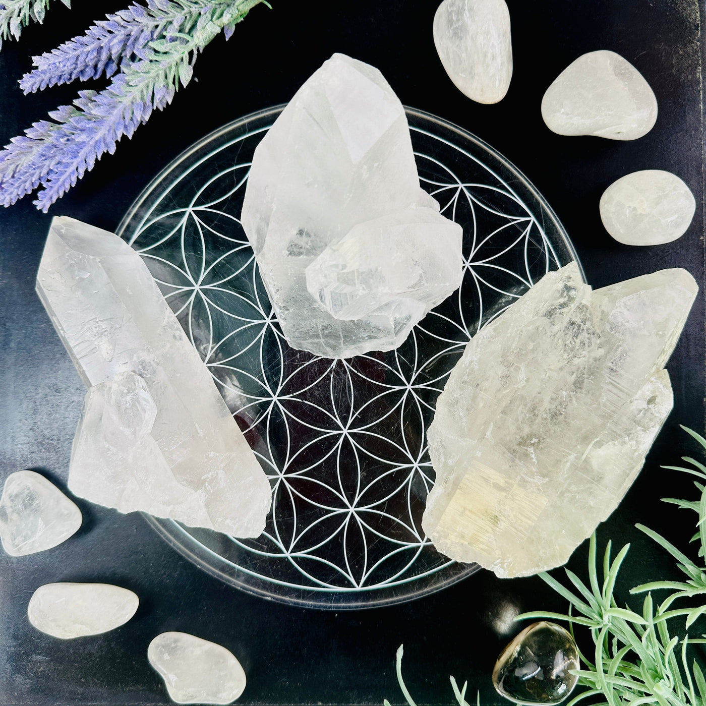  Crystal Quartz Cluster - Large Points - You Choose all three points