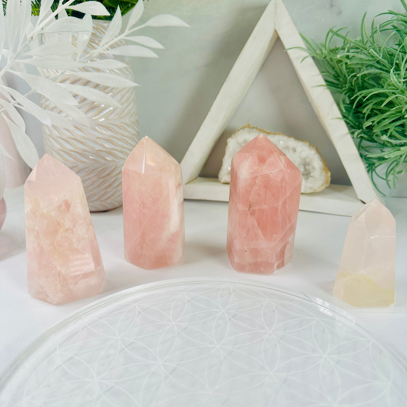  Rose Quartz Tower - Polished Points - You Choose all variants front view