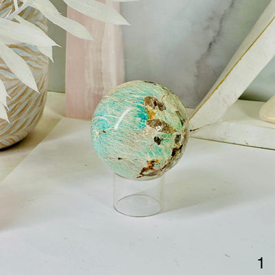 Amazonite Sphere - Crystal Ball - You Choose variant 1 labeled