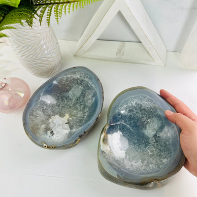  Agate Crystal Bowl YOU CHOOSE both variants with variant B in hand for size reference