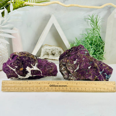 Purpurite Crystal - Rough Stone - YOU CHOOSE both variants with ruler for size reference