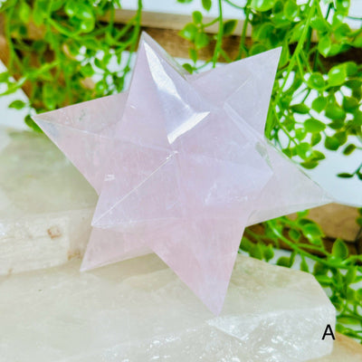 Rose Quartz Merkaba - You Choose variant A labeled