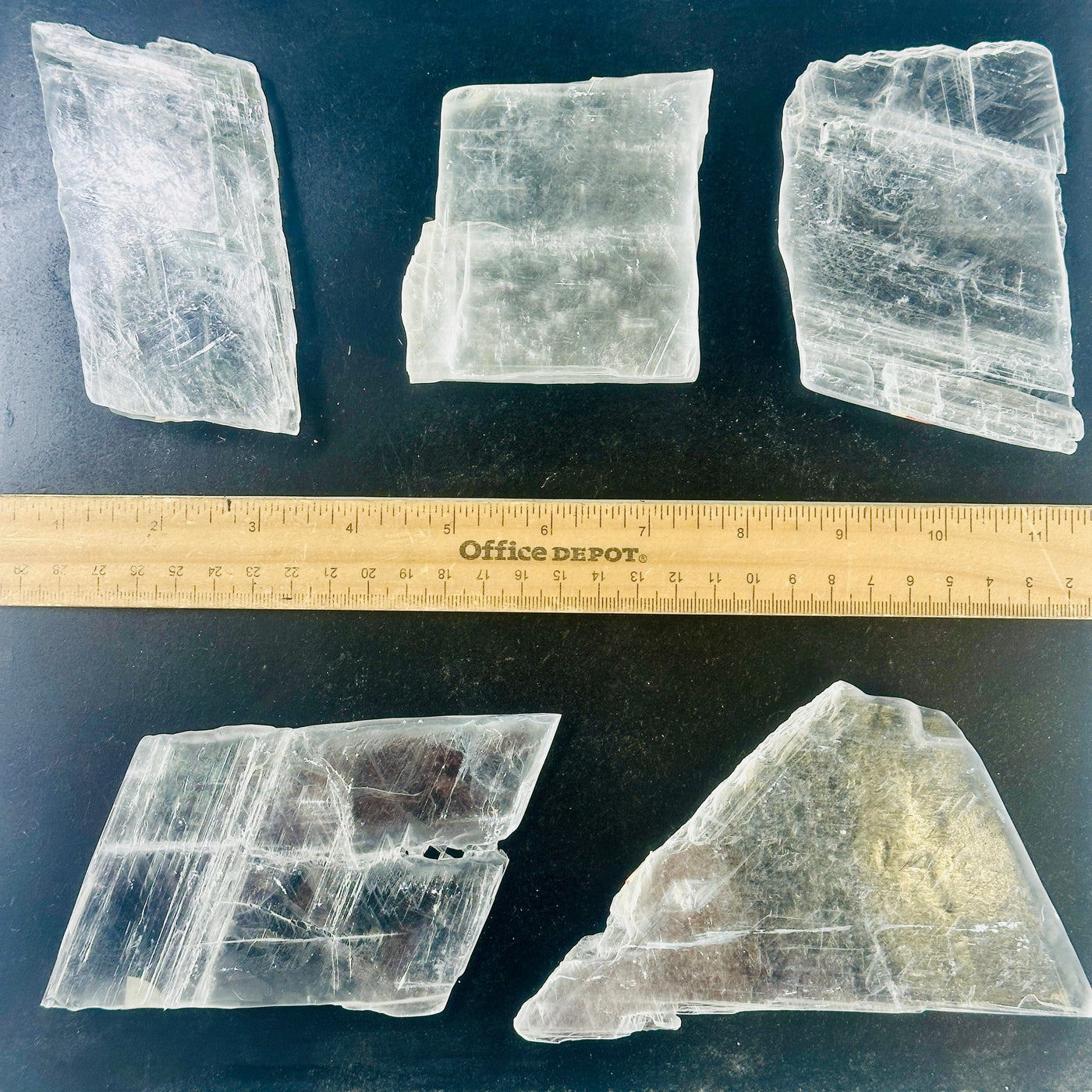 Selenite Slab - You Choose all variants with ruler for size reference