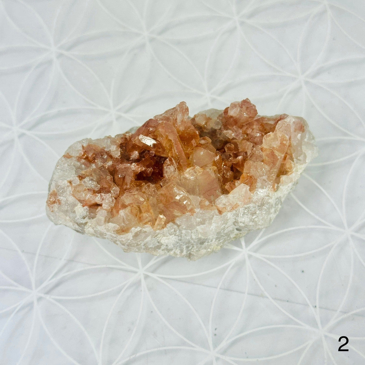 Tangerine Quartz Cluster - Crystal Cluster - YOU CHOOSE variant 2 labeled
