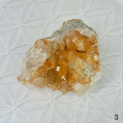 Tangerine Quartz Cluster - Crystal Cluster - YOU CHOOSE variant 3 labeled