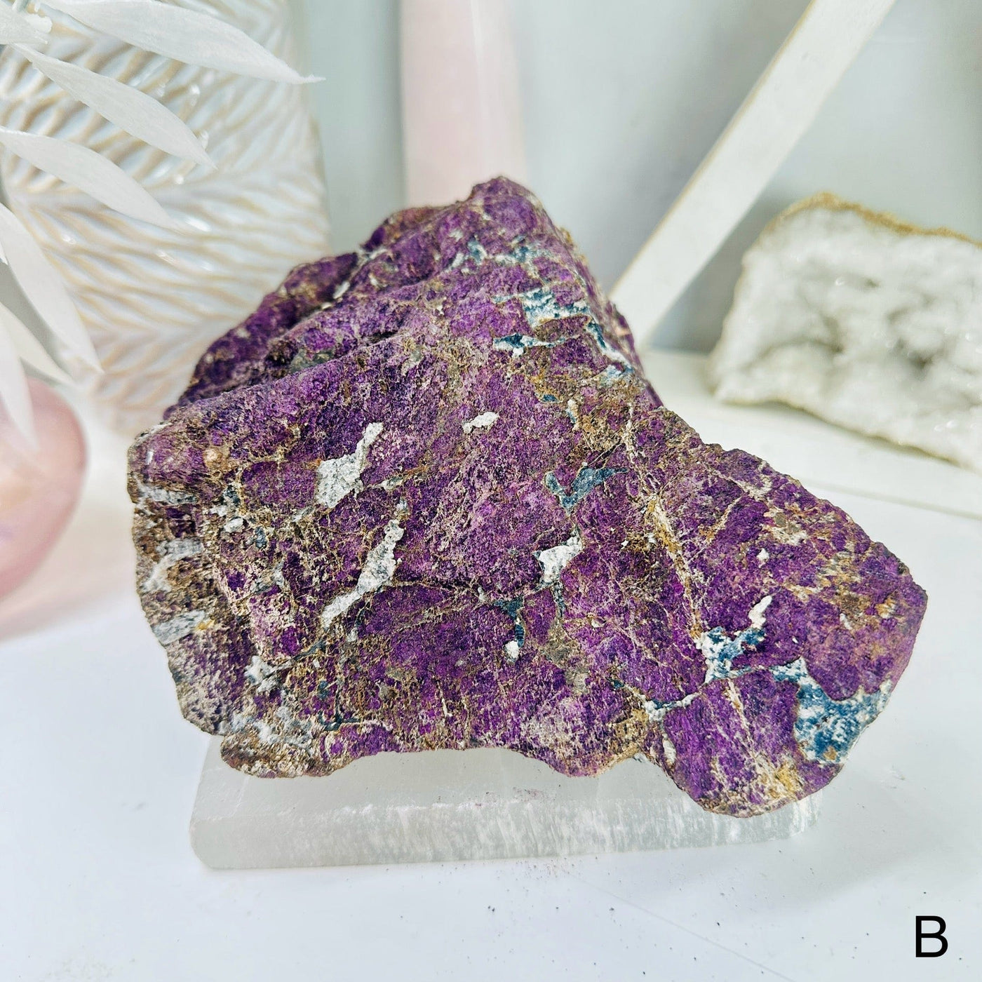 Purpurite Crystal - Rough Stone - YOU CHOOSE variant B labeled