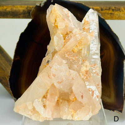 Lemurian Tangerine Quartz Crystal Cluster - You Choose cluster D labeled