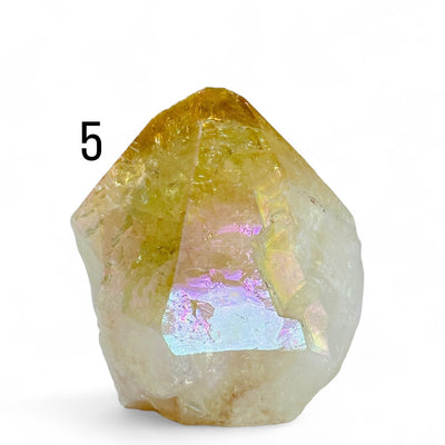 Angel Aura Citrine Crystal Point variant five.