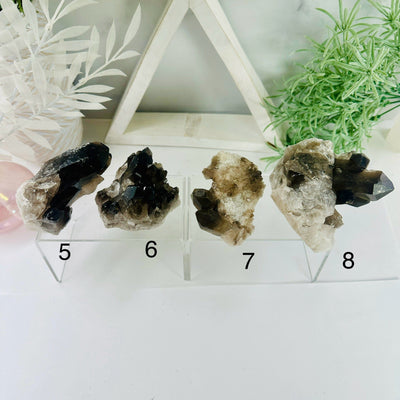 Smoky Quartz Cluster - Natural Raw Crystals - YOU CHOOSE variants 5 6 7 8 labeled