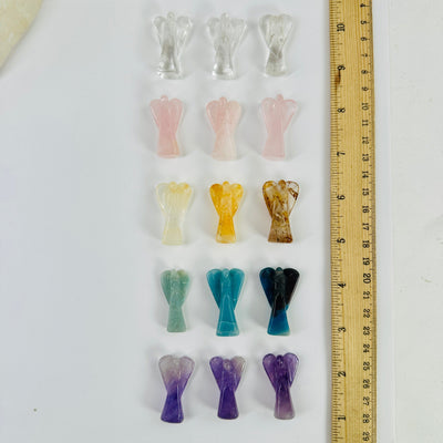 Gemstone Angels - Medium all variants with ruler for size reference