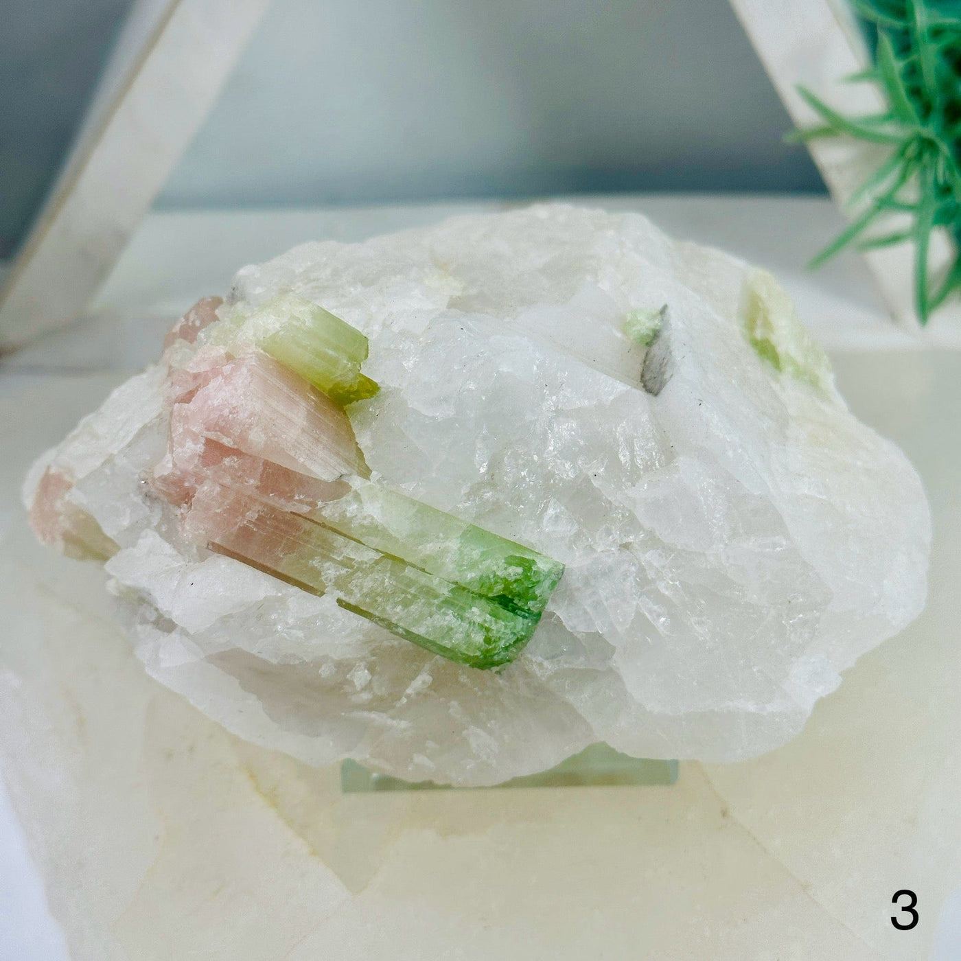 Watermelon Tourmaline Crystals in Matrix - You Choose variant 3 labeled