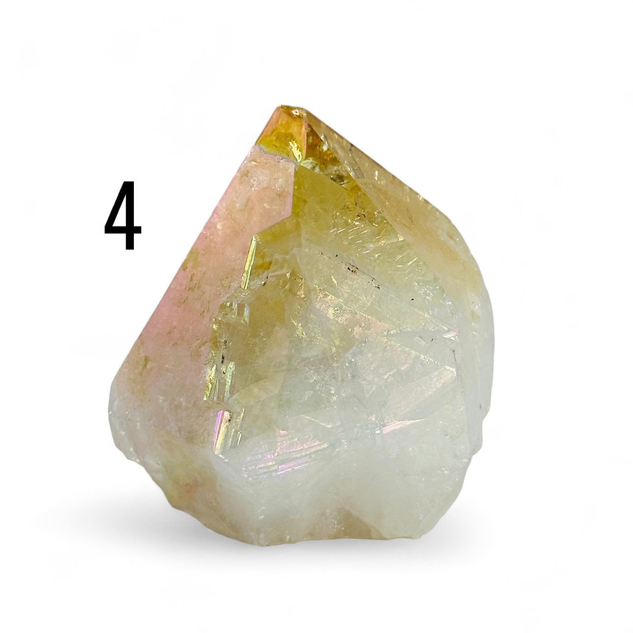 Angel Aura Citrine Crystal Point variant four.