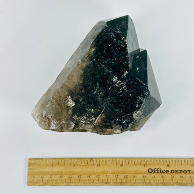  Smokey Quartz Raw Crystal Point - OOAK with ruler for size reference