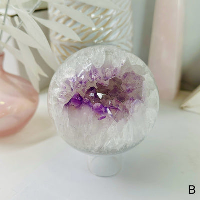 Amethyst Sphere - Crystal Ball - YOU CHOOSE variant B labeled