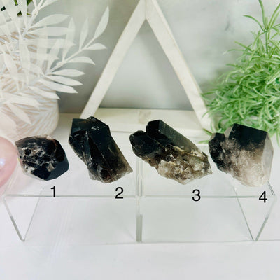Smoky Quartz Cluster - Natural Raw Crystals - YOU CHOOSE variants 1 2 3 4 labeled