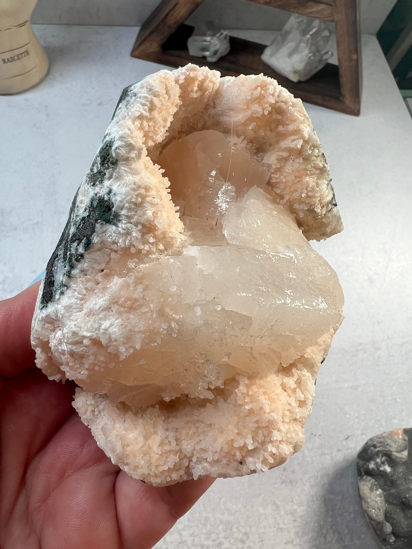 Zeolite Crystal Stilbite on Matrix – Rock Paradise
