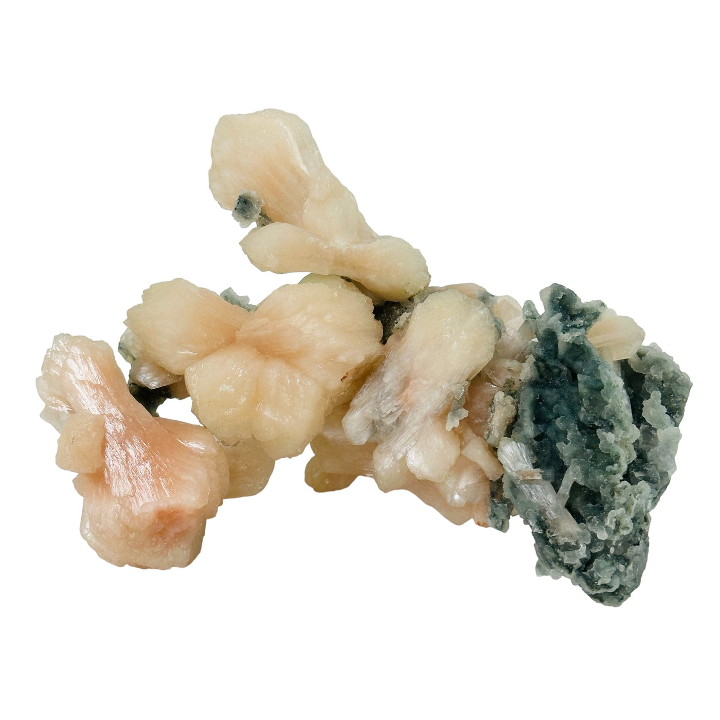 Peach Stilbite with Zeolite Crystal Formation - Museum Quality Specimen front view