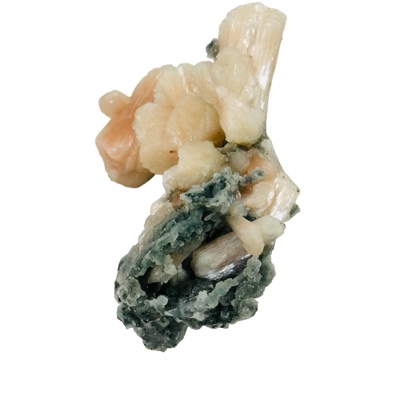 Peach Stilbite with Zeolite Crystal Formation - Museum Quality Specimen side view