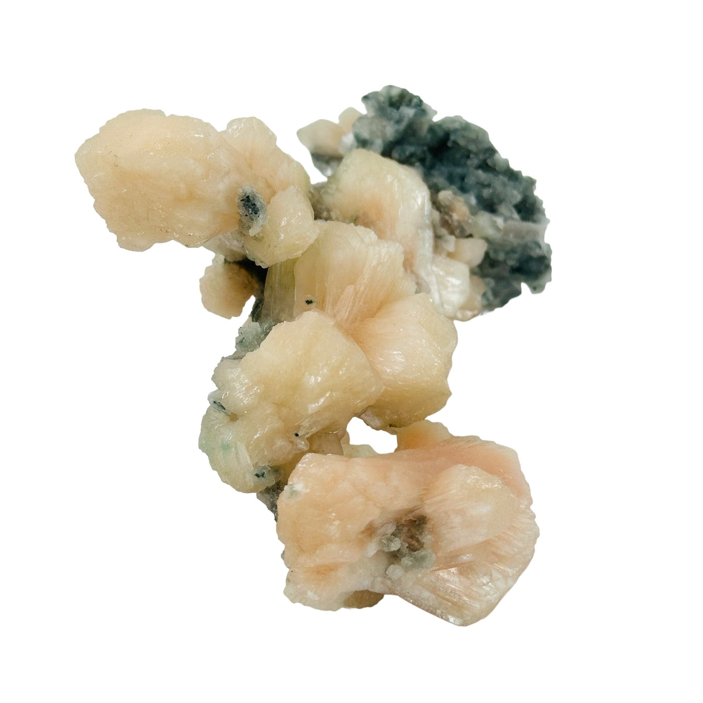 Peach Stilbite with Zeolite Crystal Formation - Museum Quality Specimen side view