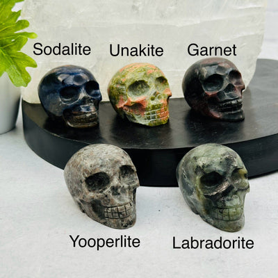 Crystal Skulls next to their crystal name, you select the gemstone