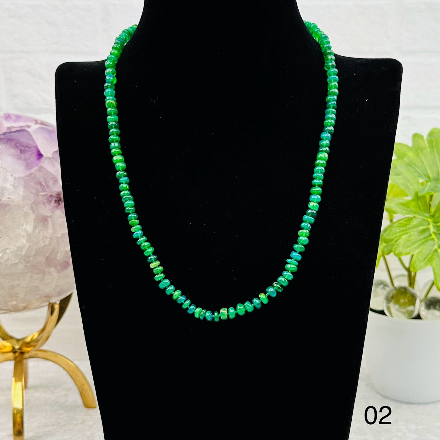 option 02 is for this green opal necklace 
