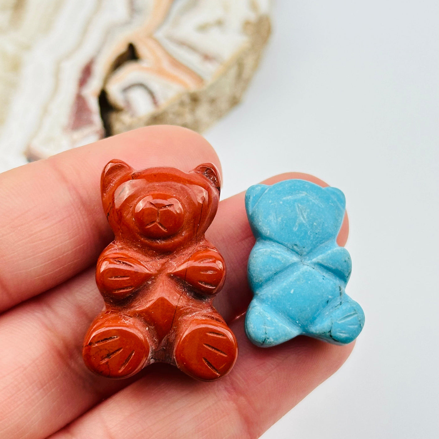 close up of the engraved details on the gemstone bears 