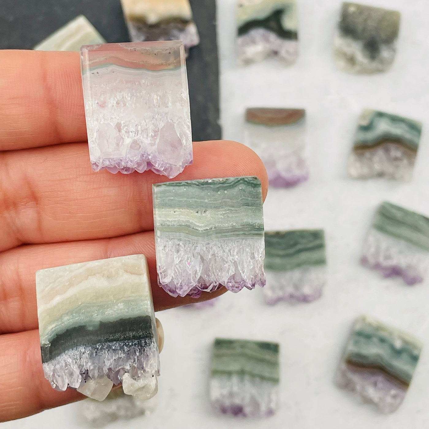 Amethyst Slice Crystal Rectangle - Jewelry Supplies - Wire Wrapping