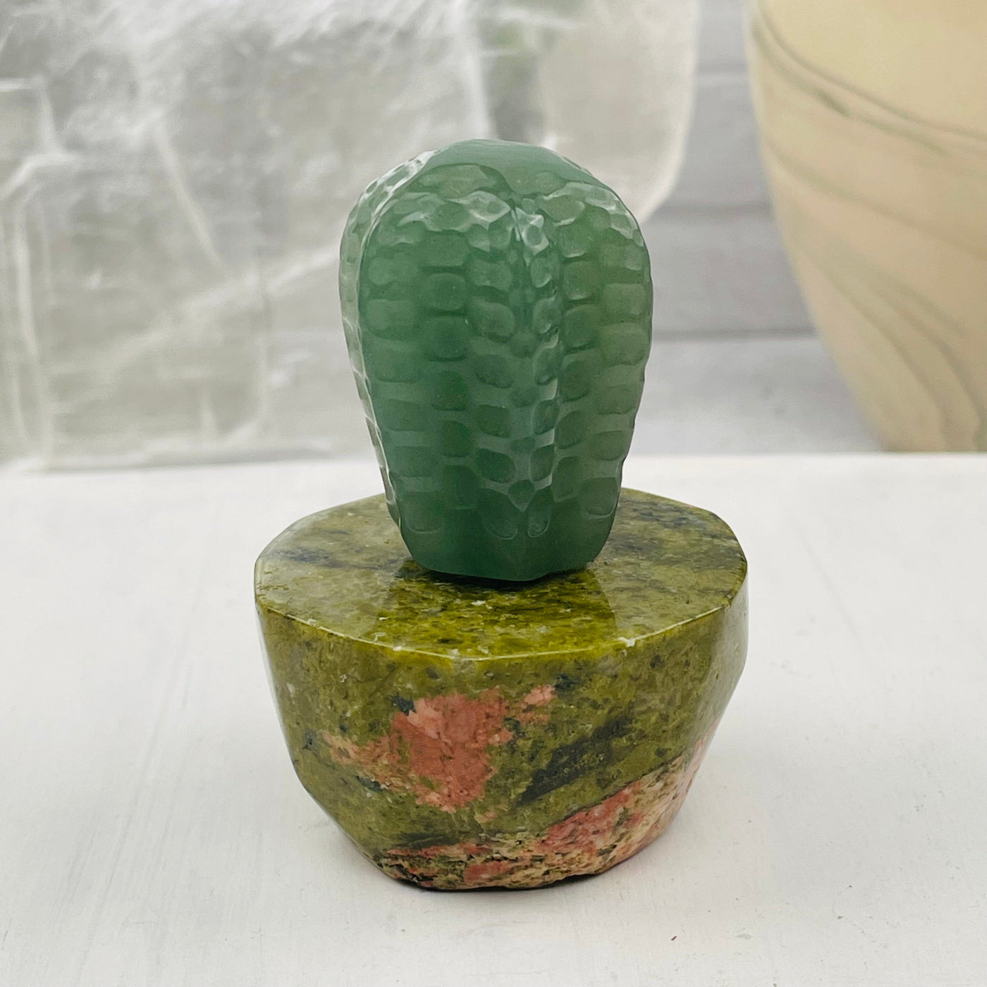 crystal cactus displayed as home decor 